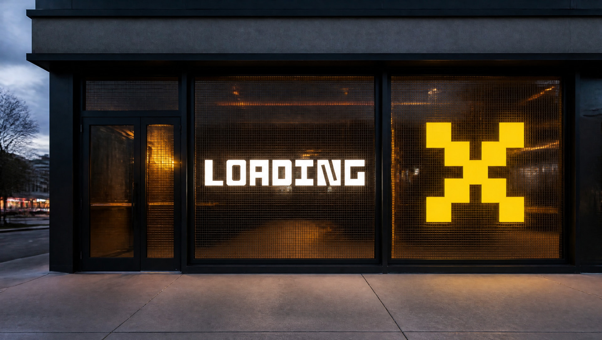 Fachada da arena Loading X